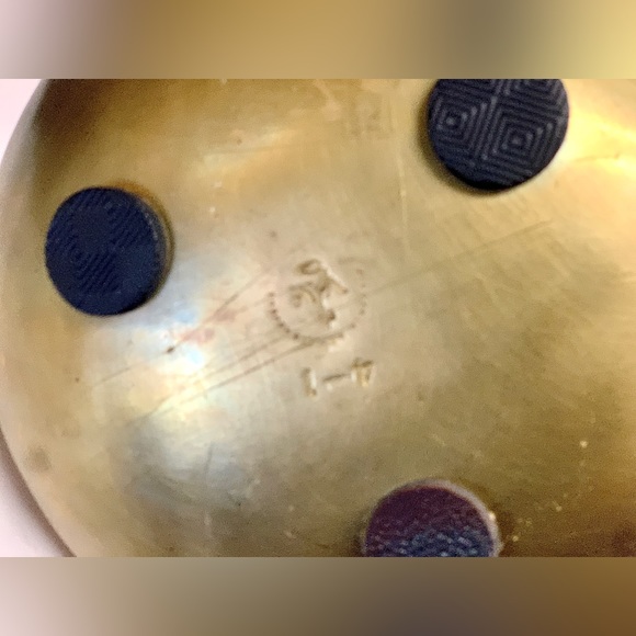 Vintage Mid Century Solid Brass VM VIRGINIA METALWORKS Key Coin Trinket Dish - Picture 2 of 16